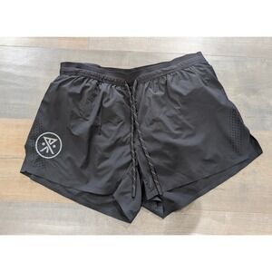 Roark Run Amok Alta Elite Shorts Mens Large Black Lined Performance Running Trai